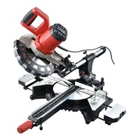 Sierra ingletadora OEM al por mayor de 255 mm, 2000 W, multifunción, para cortar aluminio, ángulo ajustable de 045-090 grados, para corte de aluminio DIY