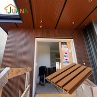 Panneau mural extérieur WPC couleur personnalisée, effet bois, imperméable, revêtement extérieur pour bâtiments résidentiels