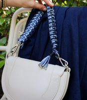 Poignée de sac décorative en macramé torsadé épais fait à la main, tresse en paracorde, chaîne de sac à main, bandoulière, bandoulière de remplacement pour sac à main