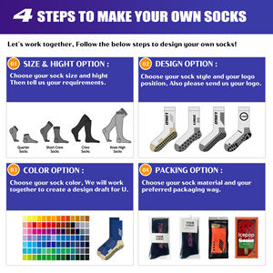 Custom Logo Grip Crew <b>Socks</b> for Football Men with Low MOQ and Free Samples - Product Image 3