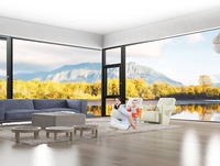 Diseño profesional Personalizable Ventana de doble acristalamiento Ventanas abatibles de aluminio de alta calidad para apartamento