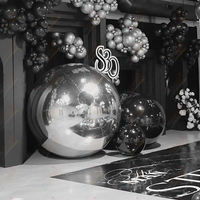 Ballons gonflables publicitaires géants pour la décoration d'événements, sphère flottante en PVC, ballon miroir, boule miroir gonflable brillante pour discothèque