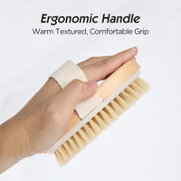 Articles de Bain Brosse Corporelle Sèche en Bois à Poils Naturels pour la Peau En Gros