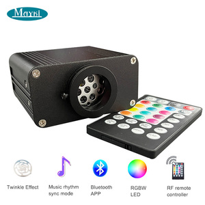 Plafonnier Starlight <span class=keywords><strong>avec</strong></span> fibre optique Bluetooth pour <span class=keywords><strong>voiture</strong></span>, lampe RGBW à fibre optique, moteur scintillant pour <span class=keywords><strong>plafond</strong></span>, maison, club, panneau - Product Image 2