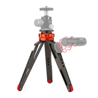 1/4 "vida Metal Mini Tripod masa masaüstü standı hafif kompakt kamera tripodu/telefon/Webcam/halka ışık
