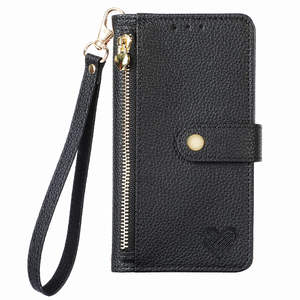 Pour Samsung Galaxy S23/S24 Ultra Zipper Design Wallet case Pouch avec corde, Fashion Heart Flip case Cover pour Galaxy A54 5G - Product Image 3