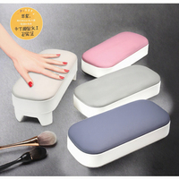 Coussin de manucure professionnel confortable et solide en plastique amovible, imperméable, portable, support de main, coussin pour nail art, repose-bras