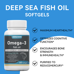 OEM derin deniz balığı yağ Softgels Omega 3 DHA vitaminleri diyet takviyesi beyin göz desteği Softgel kapsül - Product Image 3