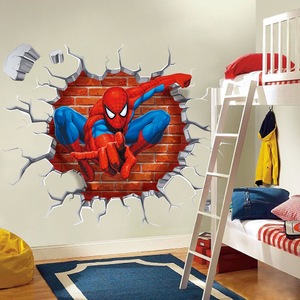 Autocollants muraux <span class=keywords><strong>3D</strong></span> <span class=keywords><strong>Spiderman</strong></span> pour la fête d'anniversaire des enfants, chambre à coucher, décoration de la maison, bricolage, art mural multifonctionnel de super-héros - Product Image 5