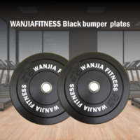 Chaque salle de sport sérieuse doit avoir un ensemble de plaques de bumper noires en caoutchouc haute densité pour haltères olympiques, idéal pour les studios de fitness.
