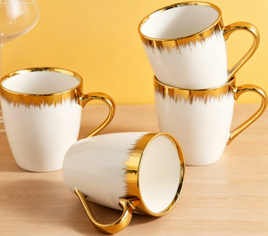 Vajilla Nórdica de Porcelana con Borde Dorado de Lujo para Restaurante y Hotel, Precio Económico de Fábrica - Product Image 1