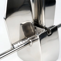 Ancre Danforth robuste en acier inoxydable 316, style fluke, polie miroir, pour yachts et navires de voile