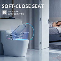 Siège de toilette bidet électrique automatique haut de gamme avec siège chauffant et couvercle à fermeture douce pour salle de bain moderne