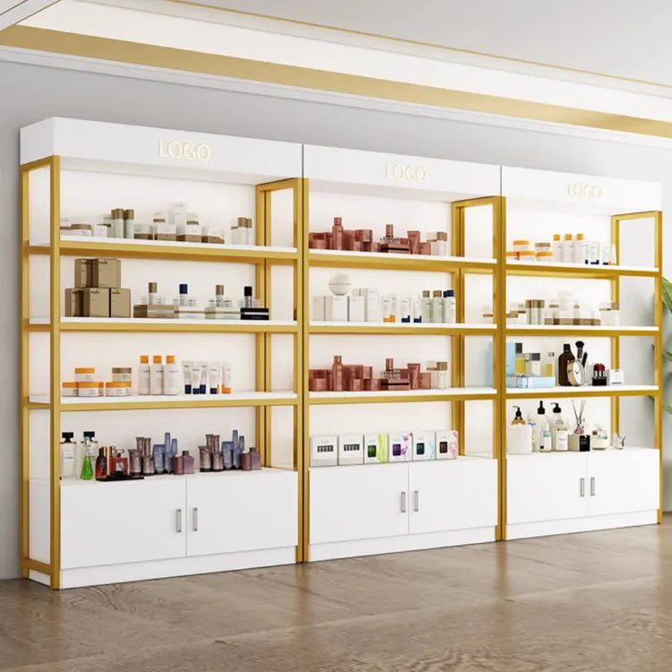 Expositores de cosméticos premium | Prateleiras para lojas de varejo | Design durável e atraente