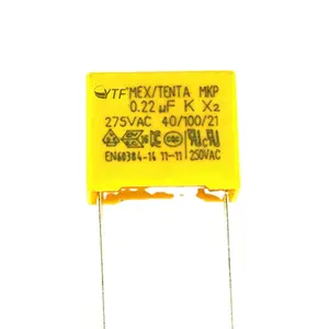 Mpx/mkp x2 0.22uf 275vac mkp capacitor 0.22uf 275v tipo caixa de Capacitor de Segurança Em Estoque