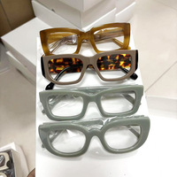 Monture de lunettes carrée surdimensionnée en acétate pour femme, style rétro écaille de tortue, compatible avec les verres de prescription