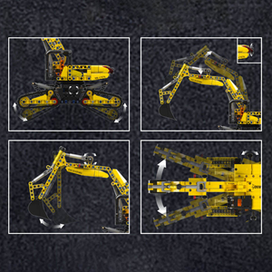 Moule roi 17076 840 pièces ingénierie série SFINX futur pelle bloc de construction modèle technique éducatif jouet Festival cadeau - Product Image 5