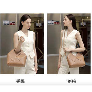 Sac fourre-tout en cuir véritable AndoBag, nouvelle mode pour femmes, grande capacité, sac à bandoulière, sac à main souple tissé pour les trajets quotidiens 3112 - Product Image 3