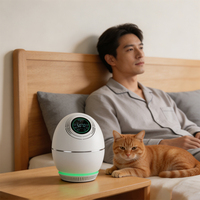 Dispositivo de Tratamiento de Olores para Mascotas DRH, Purificador de Aire de Escritorio con Generador de Iones Negativos, Ionizador de Plasma UV-C para el Hogar, Dormitorio y Habitación de Mascotas