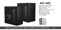 ITX/MICRO ATX Noir Micro Tour ABS SLIM BUREAU PC CASE A01 Pc Case Gaming Pour Bureau jeu Pc Cabinet