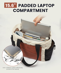 Sac fourre-<span class=keywords><strong>tout</strong></span> matelassé léger et personnalisé pour femme, grande capacité, imperméable, antivol, pour le travail - Product Image 4