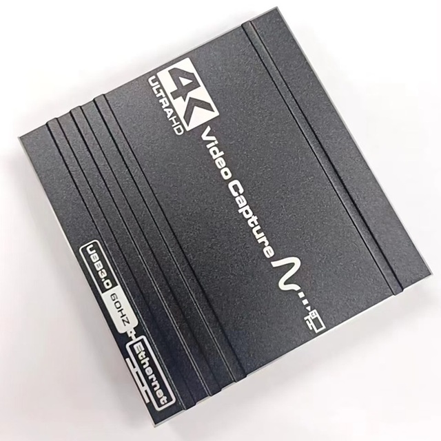HDMI Audio Video Capture Card 4K@60Hz with RJ45 & Microphone USB 3.0 Loop-Out Device for Live Streaming Gaming Video Conference