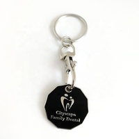 Caddie d'épicerie en métal avec logo personnalisé, caddie canadien d'un dollar, caddie, pièce symbolique, porte-clés, cadeau promotionnel