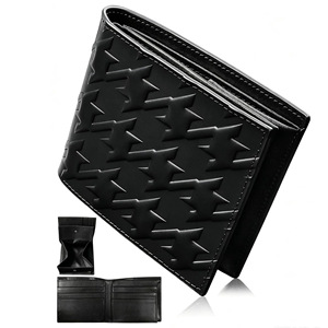 Cartera de Cuero Repujado Rakuten Chidori, Billetera Bifold con Múltiples Ranuras para Tarjetas, Cuero Genuino, para Hombre, Azul Marino, 6 Pulgadas, Anti-Fraude, Portátil - Product Image 3