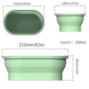 Multi-functional Wholesale Foldable Silicone <b>Lunch</b> <b>Bento</b> <b>Box</b> Work Food Container Folding School Children's <b>Lunch</b> <b>Box</b> - Product Image 6