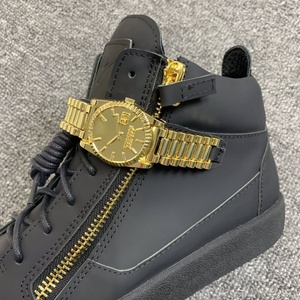 Zapatos informales de alta calidad para hombre y mujer, zapatillas altas de cuero auténtico, tenis Unisex <span class=keywords><strong>GZ</strong></span> 35-48, zapatos deportivos de marca de lujo 0848 - Product Image 5