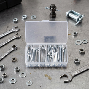 ASSORTIMENT DE BROCHES COTTER 144PC, Acheter une <span class=keywords><strong>goupille</strong></span> fendue, une <span class=keywords><strong>goupille</strong></span> fendue de type R, un produit de <span class=keywords><strong>goupille</strong></span> fendue à tête plate - Product Image 1