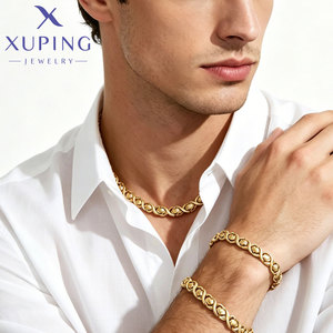 <span class=keywords><strong>Set</strong></span> di Gioielli Xuping all'Ingrosso, <span class=keywords><strong>Collana</strong></span> <span class=keywords><strong>e</strong></span> <span class=keywords><strong>Bracciale</strong></span> con Catena a Cuore Placcata in Oro 14K, <span class=keywords><strong>Set</strong></span> Unisex per Donna <span class=keywords><strong>e</strong></span> <span class=keywords><strong>Uomo</strong></span> - Product Image 6
