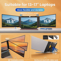 Moniteur portable triple ultra-fin 15,6'' 1080P FHD IPS pour ordinateur portable, compatible MacOS, Windows, PS, Switch - Commande en gros mondiale
