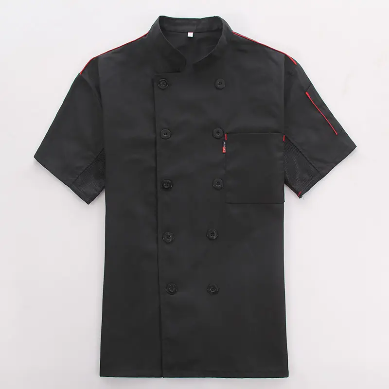 Suşi fırın Cafe şef üniformaları garson ikram hizmeti ceketler kısa kollu iş üniformaları