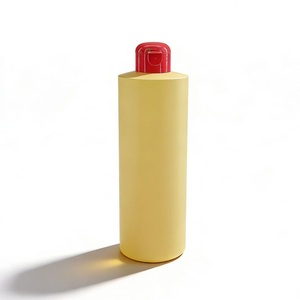 Xypackaging 500ml 16oz Empty Yellow HDPE Plastic Cylinder Round Squeeze <strong>Pump</strong> Sprayer <strong>Bottles</strong> Shampoo Conditioner <strong>Lotion</strong> <strong>Bulk</strong> - Product Image 2