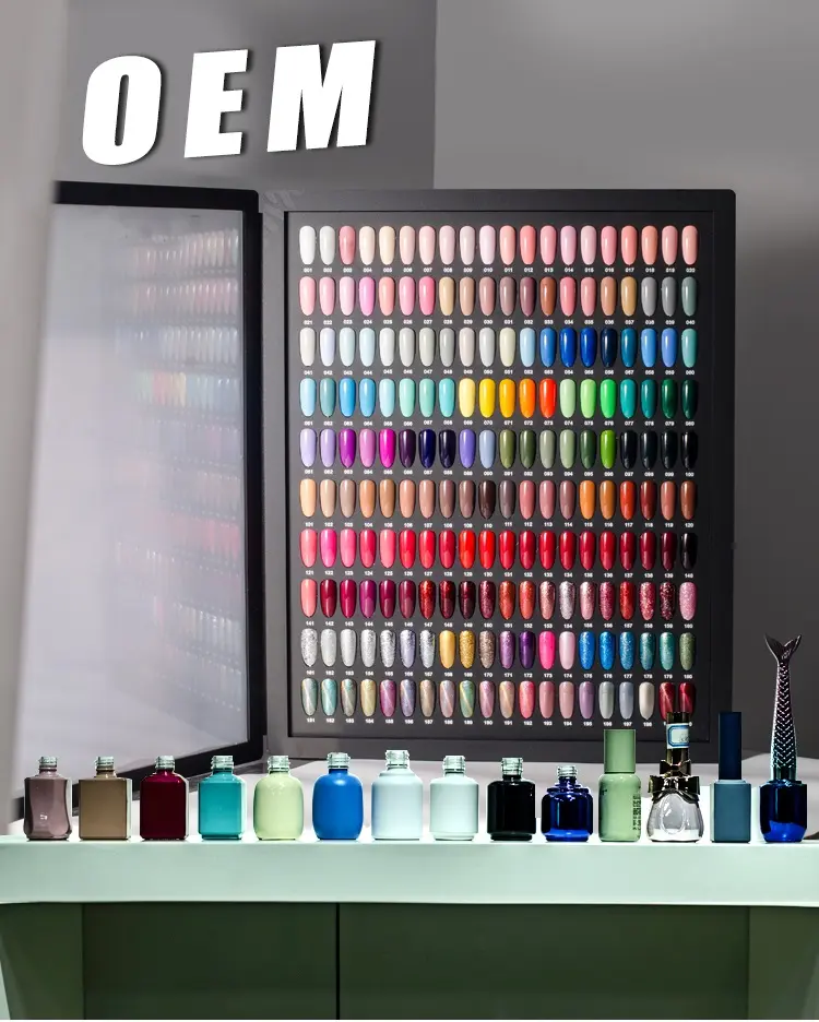 15 ML Custom Low MOQ Label Good Consistency 200 Colors Esmalte Semipermanente Nail Art Salon Supplies LED UV Gel Polish Set