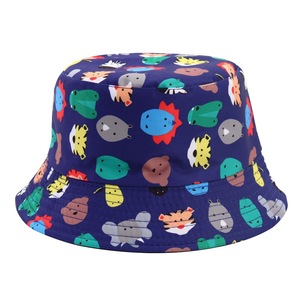 Sombrero de Pescador para Niños con Estampado de Animales Marinos Morados, Diseño de Tiburón, Cangrejo y Ballena, Ala Ancha, para Playa y Exteriores - Product Image 3