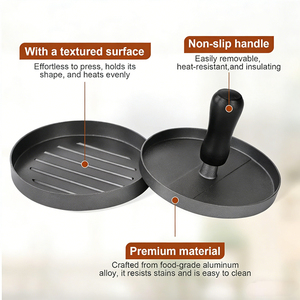 Molde <span class=keywords><strong>para</strong></span> Hamburguesas de Metal Resistente, Antiadherente y Ecológico, Prensa <span class=keywords><strong>para</strong></span> Carne, <span class=keywords><strong>Parrilla</strong></span> <span class=keywords><strong>para</strong></span> Barbacoa al Aire Libre - Product Image 4