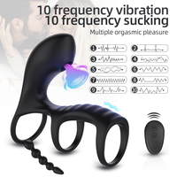 Großhandel Silikon Penisring & Analplug Kabellose Fernbedienung Vibrationsstimulator für Männer Erwachsenenprodukte
