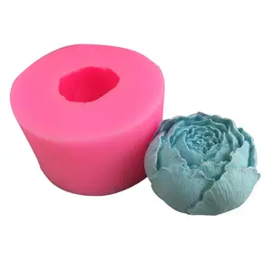 DIY自制3D玫瑰花蕊硅胶蜡烛模具硅胶软糖模具用于蛋糕装饰