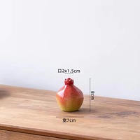 Joli décor à la maison grenade décoration personnalisé créatif en céramique grenade Vase coloré fruits forme fleur Vase