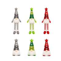 Décorations de Noël lumineuses en peluche de gnome de dessin animé, Tomte Gonk suédois à longues jambes, pour cheminée, étagère et décoration intérieure des fêtes