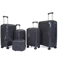 튼튼하고 가벼운 하드쉘 20-24-28인치 기내용 PP 3종 가족 휴가 여행용 캐리어 세트