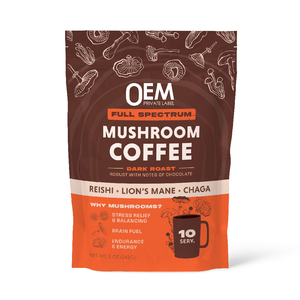 ライオンたてがみコーディケプスターキーテイルMaitake Reishi Chagaエキスをフィーチャーした大人用オーガニックコーヒーマッシュルームブレンドパウダー - Product Image 1