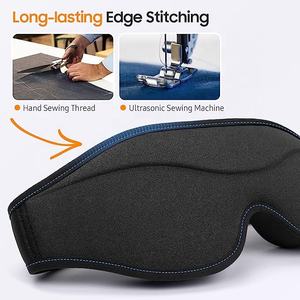 Masques pour les <span class=keywords><strong>yeux</strong></span> 3D occultants profilés pour pochette de voyage en mousse à mémoire de forme et oreille avec matériau en cristal <span class=keywords><strong>hydratant</strong></span> - Product Image 2