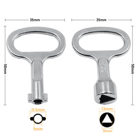 Clé à molette universelle pour verrou de porte, ascenseur, utilitaire, plomberie, en Triangle, pour placards électriques, vannes de compteur d'eau