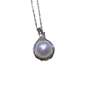 Zhizhen 11-12mm Freshwater Large <b>Pearl</b> Pendant Strong Light S925 Pure <b>Silver</b> Round <b>Necklace</b> Wholesale <b>Necklace</b> Product - Product Image 3