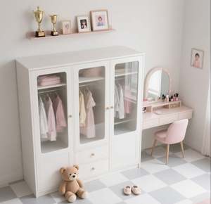 Armoire pour enfants BALOM, taille personnalisée, populaire, écologique, en bois, durable, confortable, saine, chambre d'enfant, mobilier de maison - Product Image 2
