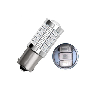Nouvelles ampoules LED 2 pièces 1157 BAY15D 33 SMD 5630 5730 1156 BA15S BAU15S pour voitures <span class=keywords><strong>Focus</strong></span>, feux de jour DRL et feux stop, rouge ambre - Product Image 3