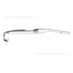 ท่อไอเสียโค้งสีเงินป้องกันการลวก 80 ซีซี สำหรับอะไหล่ซ่อมรถจักรยานยนต์ ระบบเก็บเสียง - Product Image 3